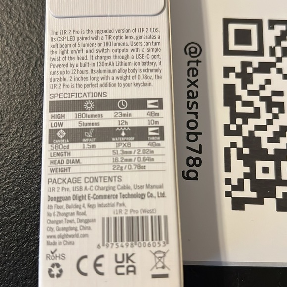 Olight i1R2 Pro Flashlight - Picture 4 of 4
